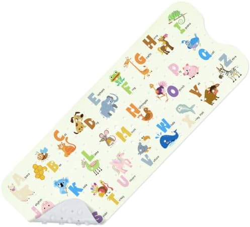 Baby Bath Mat for Tub, Non Slip Kids Bath Shower Mat, 40 X 16 Inch by wooshwa