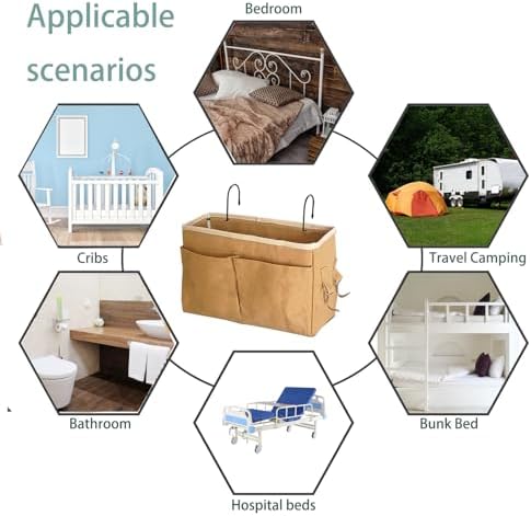 Bedside Caddy Bedside Hanging Storage Basket Multi-Function Organizer Caddy - Image 4