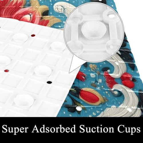 Non Slip Bathtub and Shower Mat 26.8x15.1 inch, Bath Mat - Image 3