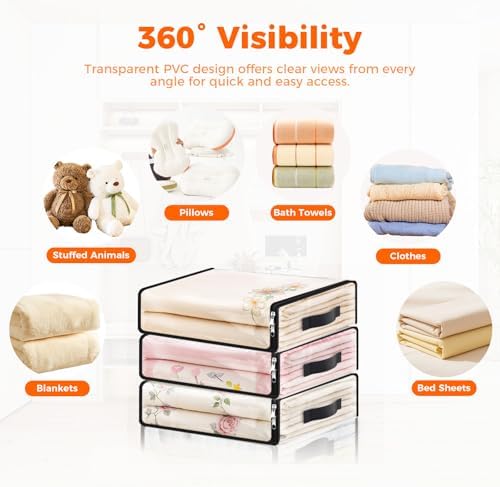 SpaceWhisper Clear Sheet Storage Bags, 6 Pack, 15.7 x 13.8 x 3.9 in - Image 4