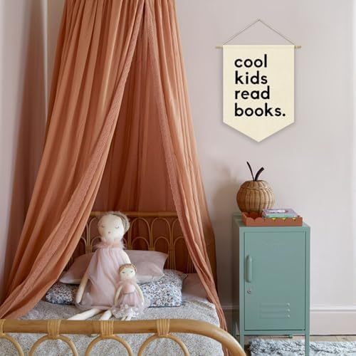 Reading Corner Decor for Classroom Nursery, Cool Kids Read Books Canvas Banner - Image 3