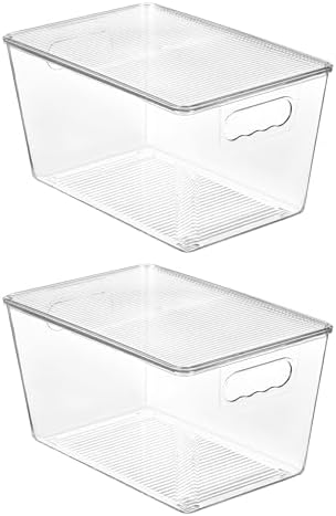 Vtopmart 2 Pack Clear Stackable Storage Bins by Vtopmart