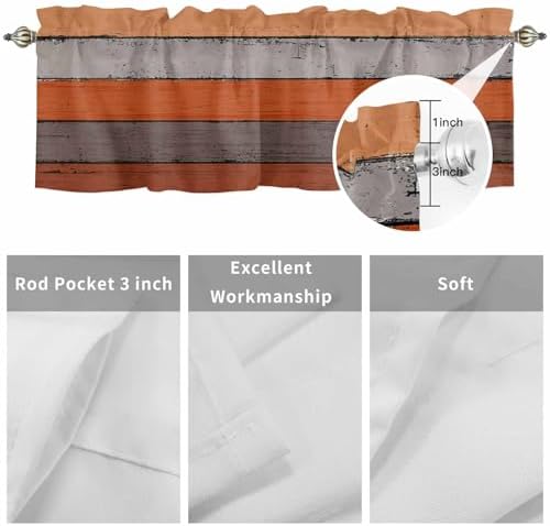 Farmhouse Kitchen Curtains Thanksgiving Fall Valances - Image 7