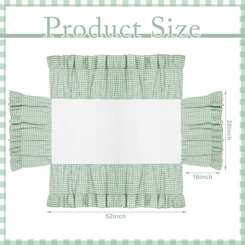 Gingham Crib Skirt Dust Ruffle 52 x 28 Inch 100% Cotton - Image 2