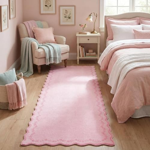 GarveeHome 2.5x10 Scalloped Washable Runner Rug Long Hallway Kitchen Rug - Image 2