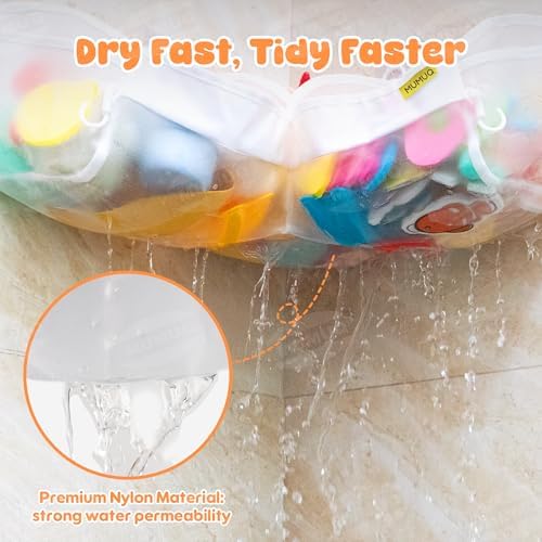 3 Compartments Bath Toy Storage Corner Bath Toy Holder - Image 5