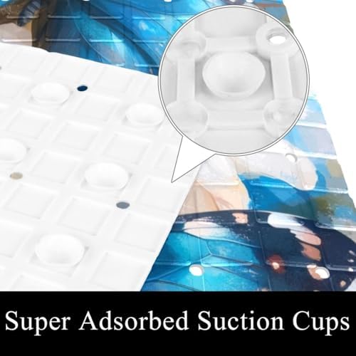 Bath Tub Shower Mat, Washable Bathtub Floor Mats, Suction Cups and Drain Holes - Image 3