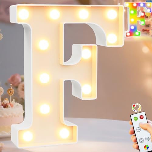Pooqla LED Light Up Letters, Warm White and Colorful Lighted Marquee Letters by Pooqla