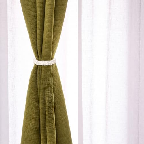 Ptwola 6 Pack Braided Curtain Tiebacks Boho Elegant Rustic Curtain Holdbacks - Image 7
