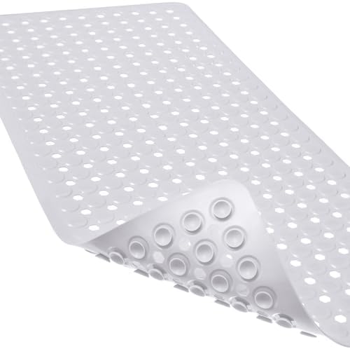 Non-Slip Bathtub and Shower Mats, Power Grip Bath Mat 35 x 16.3 Inch by Linoows