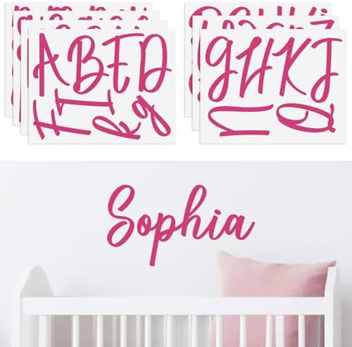 Boao Personalized Name Letter Wall Decal, Classic Cursive by Boao