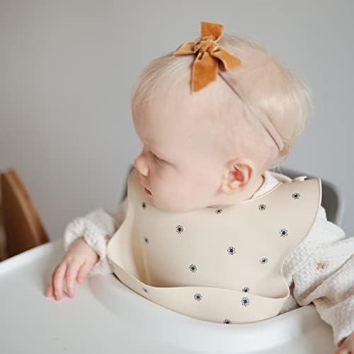 mushie Silicone Baby Bib | Adjustable Fit Waterproof Bibs - Image 3