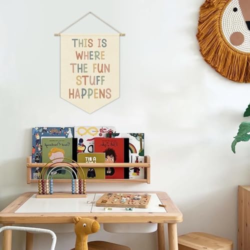 Boho Classroom Decor, Playroom Wall Decor This Is Where The Fun Stuff Happens - Image 2