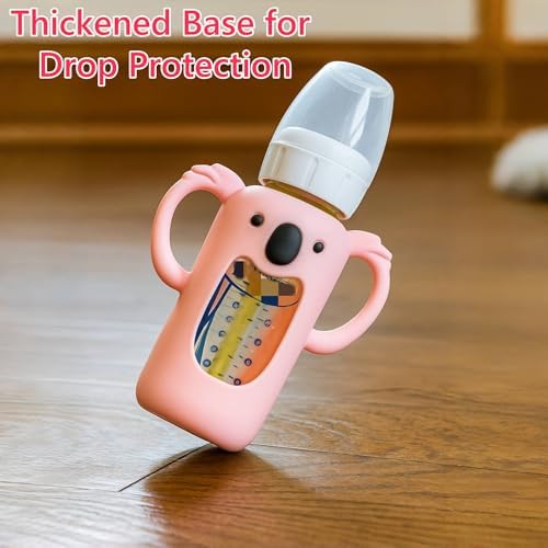 2 Pcs Silicone Sleeve for Dr. Brown Narrow Glass Baby Bottle 8 oz - Image 3