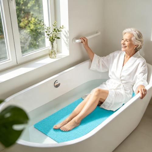 Asvin Soft Textured Bath, Tub Mat, 35x16 Inch, Phthalate Free, Non Slip Comfort - Image 7