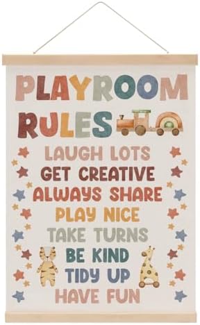Playroom Decor Boho Poster Hanger, Nursery Decor Play Room Wall Decoration by Unknown
