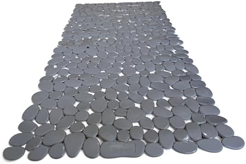 “Pebbles” Non-Slip Bathtub/Shower Mat 27.5”x14” Rectangular, Machine-Washable by TikeSmart