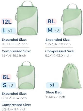 Bagsmart Compression Packing Cubes, Travel Bag Cruise Ship Essentials - Image 2