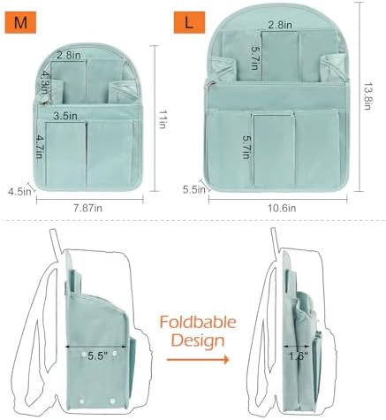 Surblue Backpack Organizer Insert Liner Hanging Travel Rucksack Purse and - Image 4