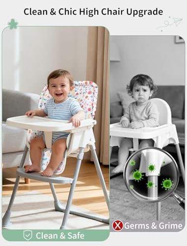 Baby High Chair Cover, Waterproof & Machine Washable White - Image 2
