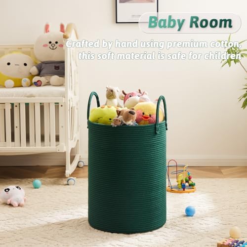 Artfeel Laundry Basket, Woven Cotton Rope Laundry Hamper, 40L - Image 4