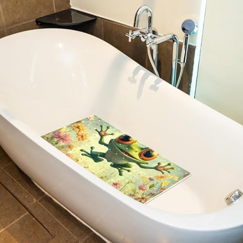 Shower Mat Non Slip, Frog Flower Anti Slip Bath Mat - Image 5