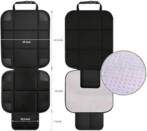 VLM 2 Pack Car Seat Protector for Child Car Seat, Waterproof Padded Cover - Image 2