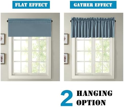H.VERSAILTEX Blackout Valances for Windows, Kitchen Window Valance Curtains for - Image 6
