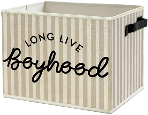 Black Long Live Boyhood Boys Storage Bins Box by Unknown