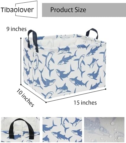 Rectangular Shark Basket Kids Baby Storage Basket Cute Kids Toy Storage Bin - Image 6