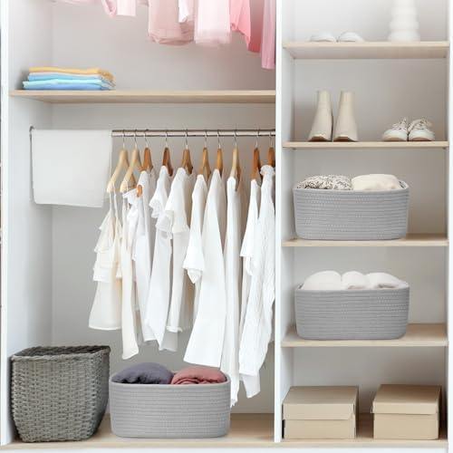 3 Pack Small Storage Baskets for Organizing, 11.8×7.8×5.1" - Image 3