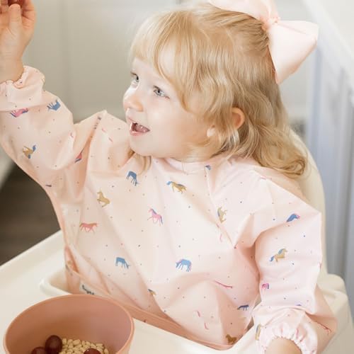 Tiny Twinkle Long Sleeve Bib for Babies & Toddlers | Waterproof Smock Bib for - Image 3
