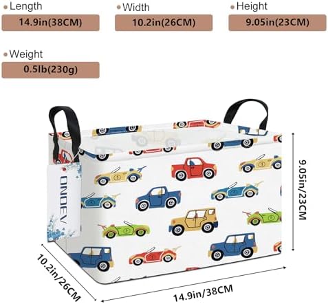 Rectangular Cartoon Car Storage Bin, Closet Organizer Basket - Image 2