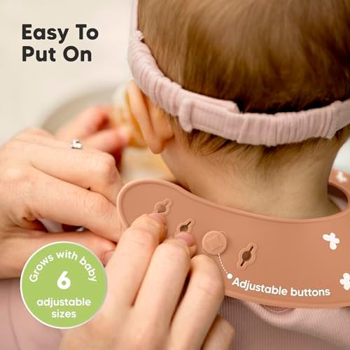 KeaBabies 2-Pack Silicone Bibs for Babies, Toddlers Girl - Image 5