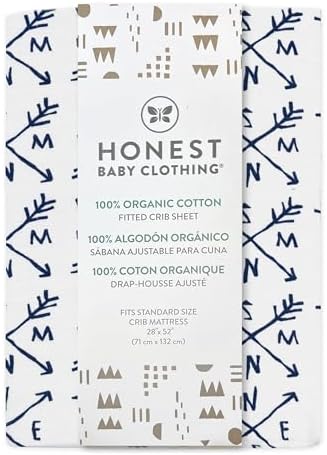 HonestBaby Unisex-Baby Classics Fitted Crib Sheets Set Standard Mattress - Image 2