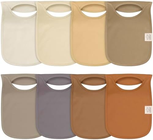 KeaBabies 8-Pack Bibs for Baby Girls, Pullover Baby Bibs by KeaBabies