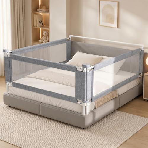3-Piece Queen Size Bed Rail for Toddlers by Novalithic