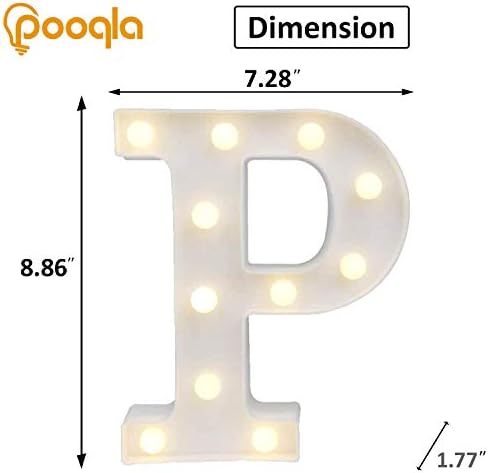 Pooqla LED Marquee Letter Lights, Warm White and Cool White Decorative Lighted - Image 5