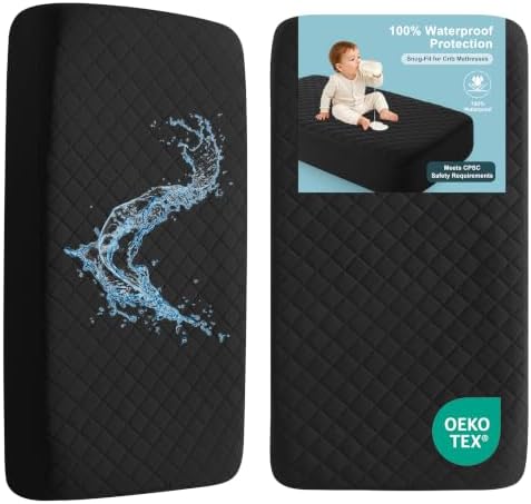 BEDSUM 2-Pack Waterproof Mini Crib Mattress Protector by BEDSUM