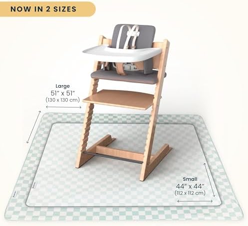 Tiny Twinkle Splat Mat for Under High Chair or Table | 51" x 51" Waterproof & - Image 2