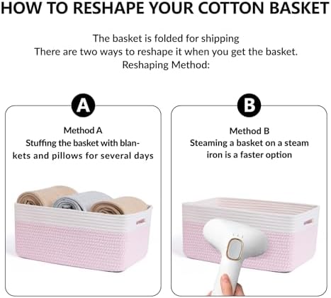MiniArk Large Storage Baskets for Organizing, Baby Nursery, Toy Bins Box - Image 7