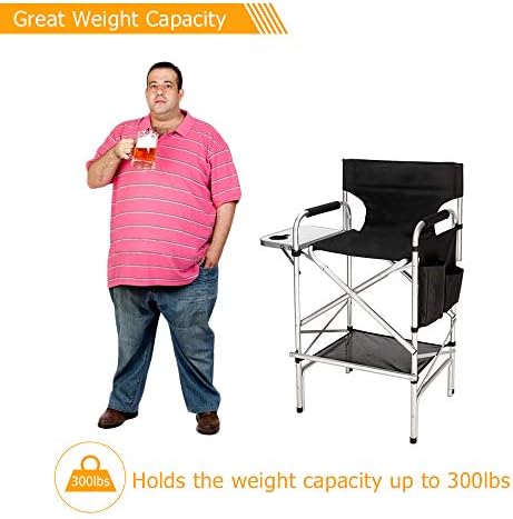 mefeir 31" Tall Folding Directors Chair - Image 7