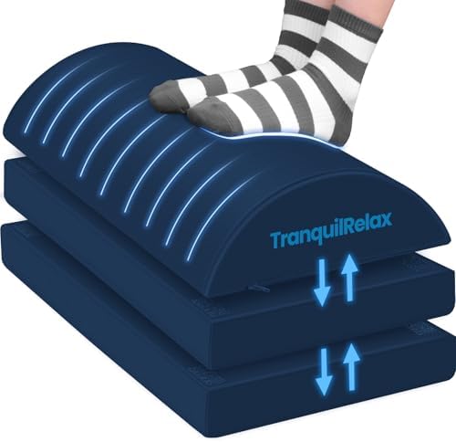 TranquilRelax Foot Rest Under Desk, 3-Height Adjustable Foot Stool by Unknown