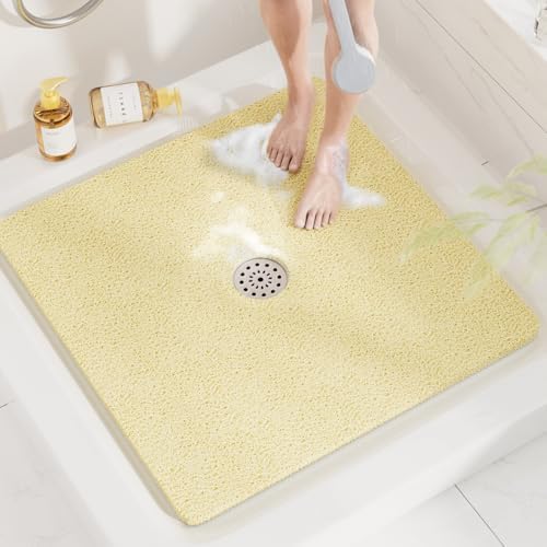 HITSLAM Square Shower Mat, 32 x 32 Inch Non Slip Bath Mat by HITSLAM