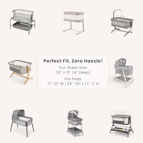 Konssy Muslin Bassinet Sheets for Baby Boys and Girls, 2 Pack - Image 7