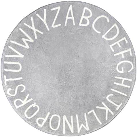 Topotdor Round ABC Area Rug, 40 Inch Soft Floor Carpet by Topotdor