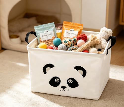 Rectangle Panda Storage Basket, Collapsible Storage Box, Gift Basket, Room Decor - Image 3