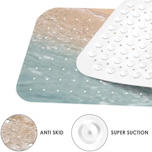 Bathtub Shower Mat 40X16 Inch, for Toddler, Ocean Sea - Image 3