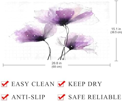 Shower Mat Non Slip 26.8 x 15.1 Inches, Non Slip Bath Mat - Image 4