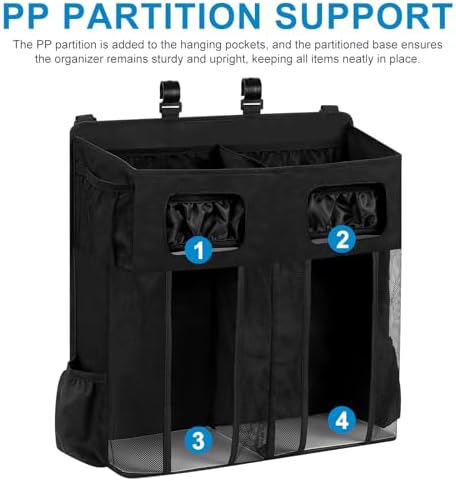 Accmor Changing Table Diaper Organizer, Hanging Diaper Caddy Organizer Stacker - Image 3